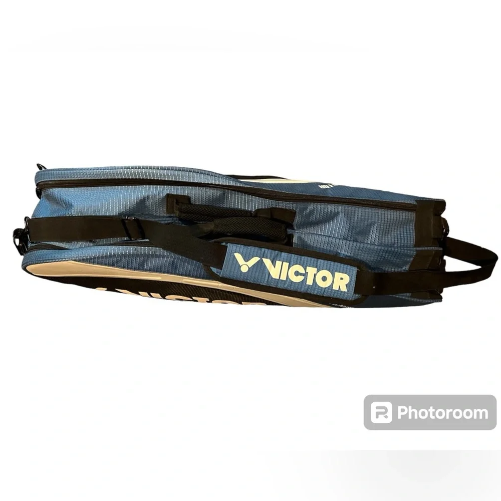 Victor Multi-Racquet‎ Badminton Bag Court Duffel Blue, Black & White - Clean